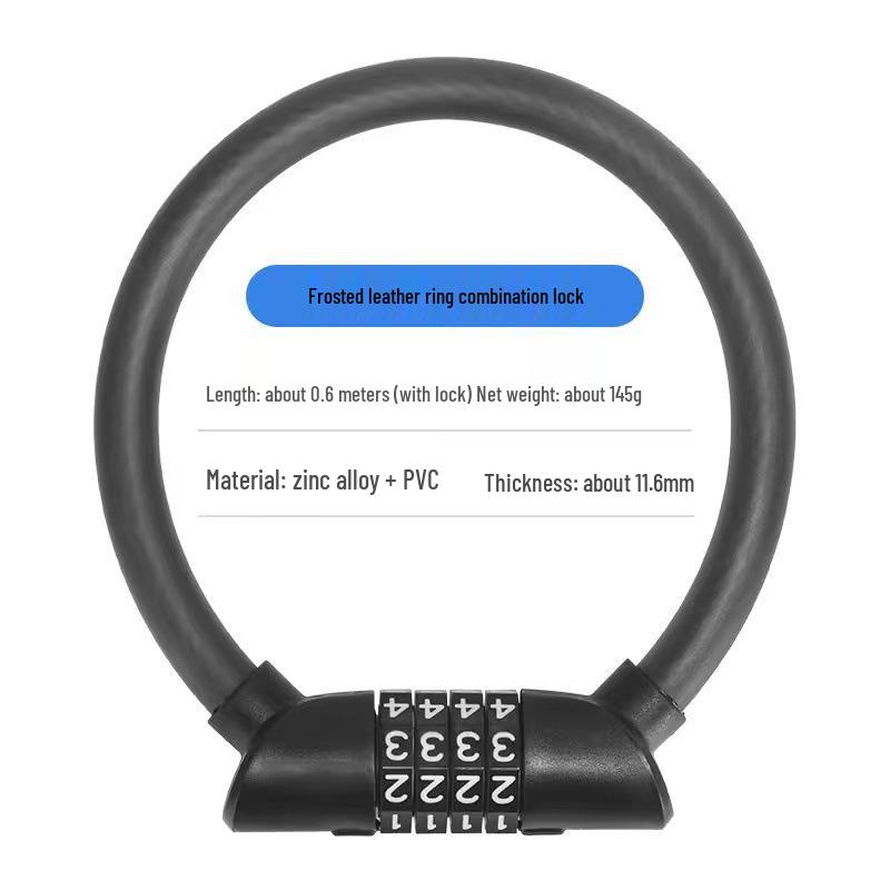 Waterproof Anti-theft Steel Cable Lock for Motorcycles, E-Bikes, and Helmets