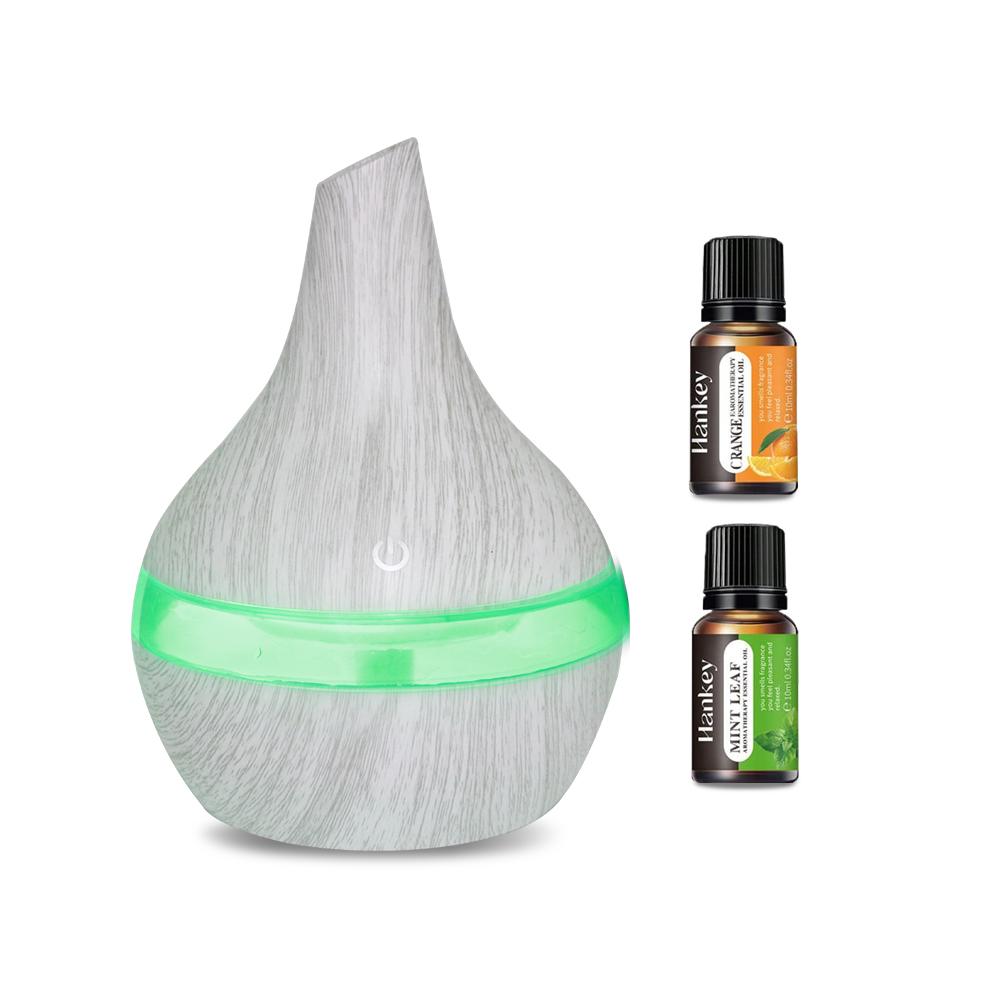 

Relax & Sleep Better with 300ml Aromatherapy Diffuser Cool Mist Humidifier for Home, Office & Yoga, Includes 2 Essential Oils & 300ml білий