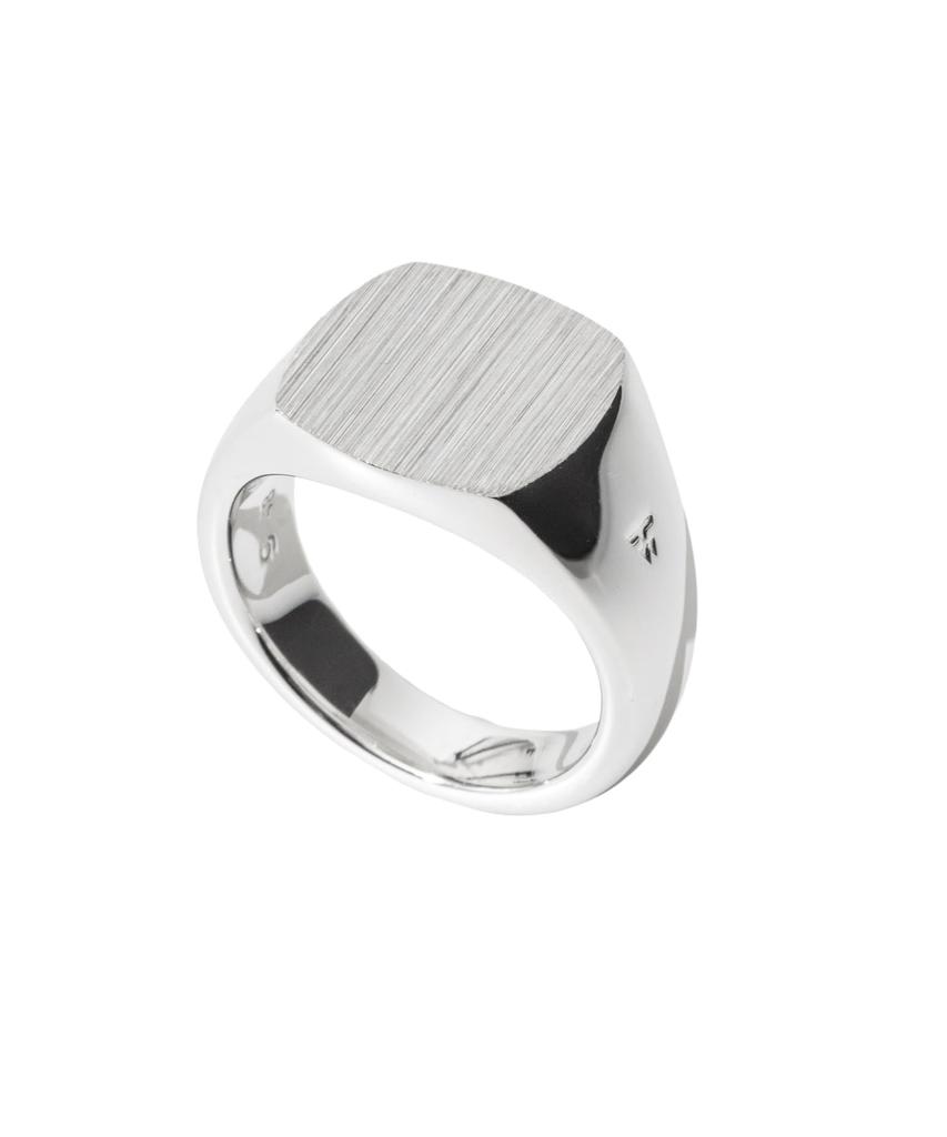 Tom Wood Kay Ring Satin Ring Recycled Sterling Silver 925 Recycled White Rhodium Brand 52 Japanese Size 12 100568, / Plated, Silver, Size /