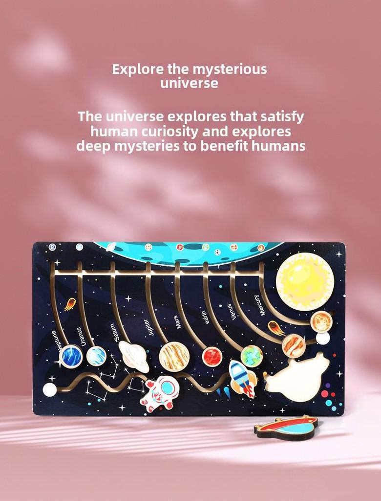 Children's Nine-Planet Solar System Educational Puzzle: Early Learning, Cognitive Movement, Scientific Exploration.