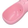 350ml Pet Water Bottle Plastic Portable Puppy Water Dispenser for Dogs Cats Travel Outdoor Pink