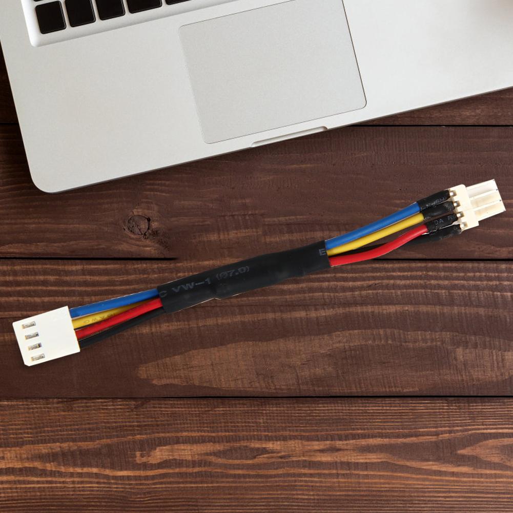 8pcs/lot Fan Resistor Cables 4 Pin Male To Female Connector Fan Speed Reduce Resistor Temperature Control Descending Speed Line