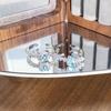 Light Luxury High-End Sea Blue Zircon Light Luxury Sugar Cube Love Open Ring Niche Stacking Wearing Colored Treasure Exquisite Ring