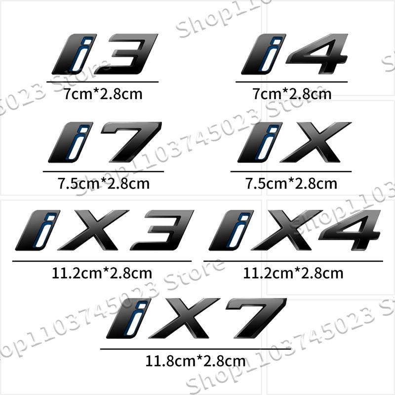 1Pcs Car Styling ABS Plastic Emblem Decor For BMW I3 I4 I7 IX IX3 IX4 IX7 Logo Rear Tail Bumper Trunk Sticker Auto Accessories AT8