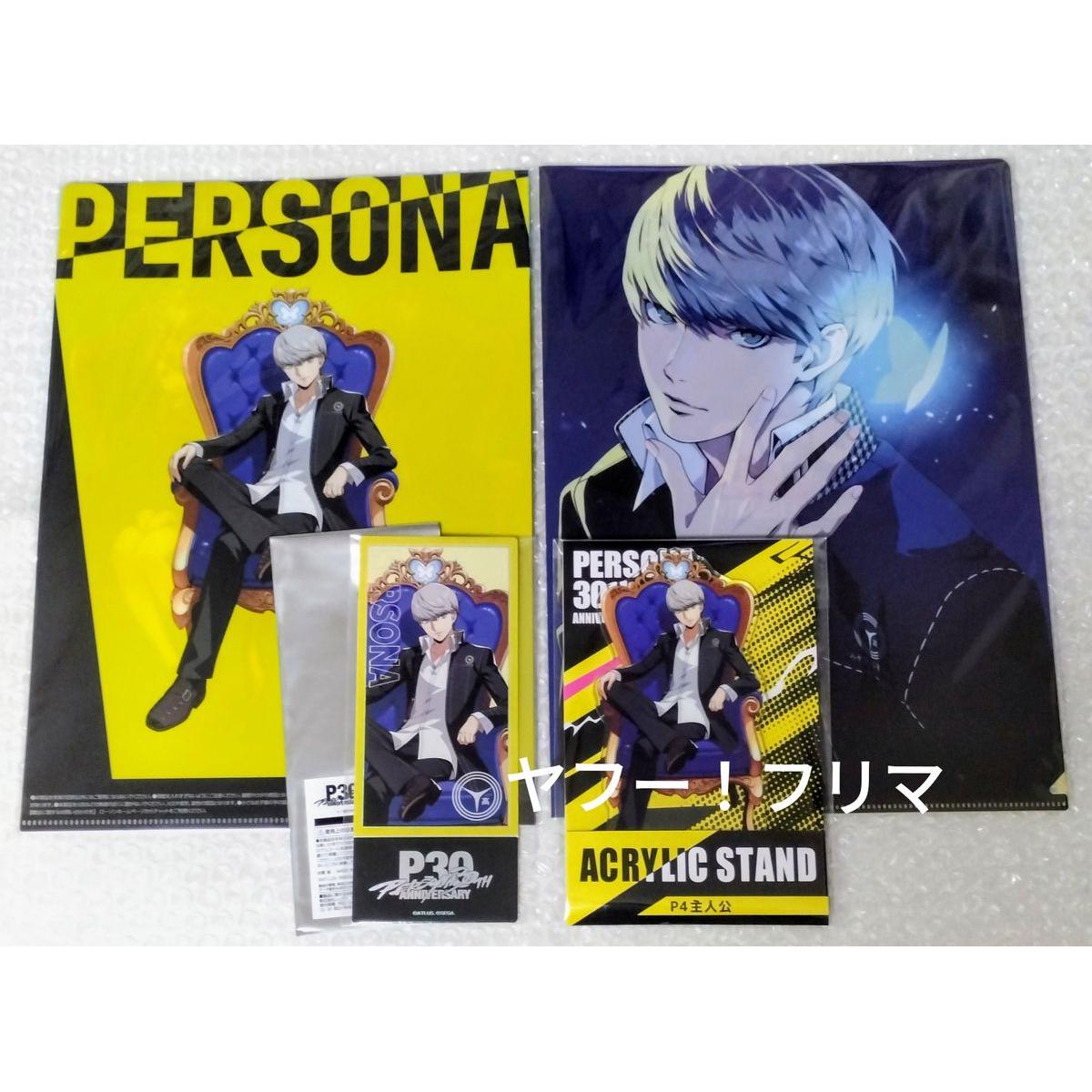 Used Persona Lawson Collaboration Acrylic Stand Ticket Style Card Clear File fifs Persona 4 Yu Narukami Acsta P4G