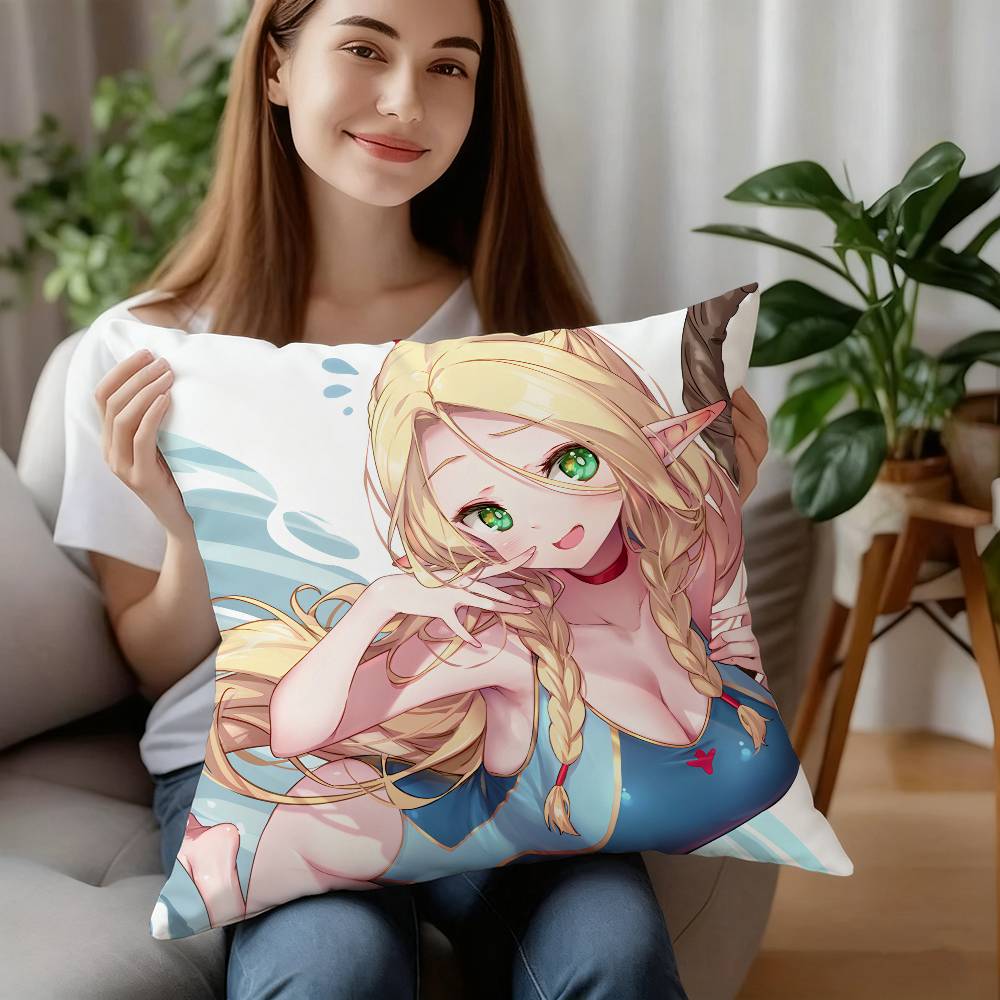 

Anime M-Marcille Donato Pillow Case Sofa Decorative Home Double-sided Printing Short Plush Cushion Pillow Cover Holiday Gift 12x12Inch