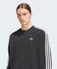 Adidas 3-Stripe Oversized Crew Neck - Black / Ke2916