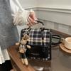 Trendy plaid fashion retro versatile student college style backpack women's leisure personality new early spring backpack