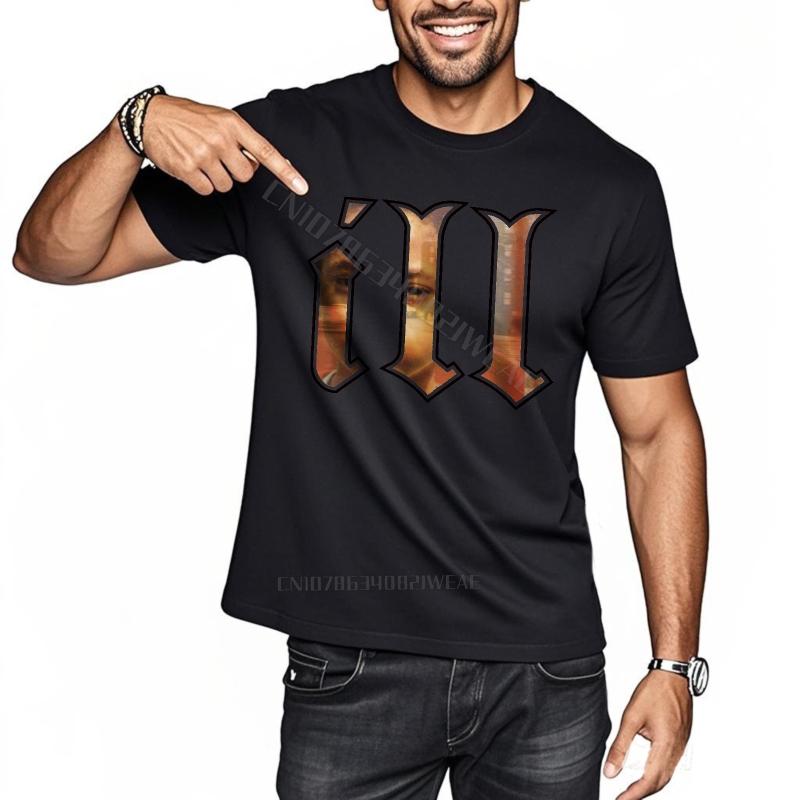 Tshirt Men Oneck Classic Tshirt Golden Roman Numeral Three Streetwear Plus Size Tshirt Fashion Crew Neck Oversized Tshirt