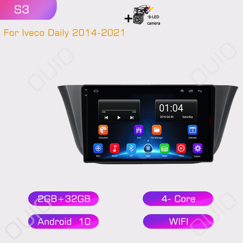 2din IPS HD Android 10 Android 10 Car Radio Multimedia Player Carplay Auto GPS Navigation DSP BT For Iveco Daily 2013 2014 -2021