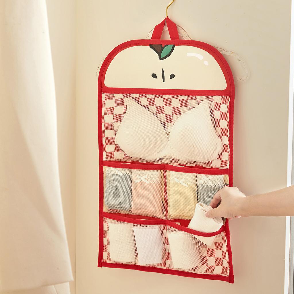 Socks storage hanging bag dormitory wardrobe underwear underwear storage artifact children's baby hanging mesh pocket storage bag