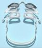 Swimming Goggles with 3 Nose Strap One Size Fits Most [AX] (S-1.50~S-5.00) Sizes, Unisex, (White, -4.5)