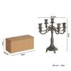 5 Arm Metal Candelabra Vintage Zinc Alloy Candle Holder for Wedding Dining Table Fireplace Wedding Party Home Decoration
