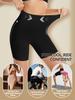 Flarixa Women Seamless Slip Shorts High Waist Boyshorts Panties Ice Silk Smooth Boxer Briefs Under the Skirts Dress Safety Shorts Cycling Innerwear