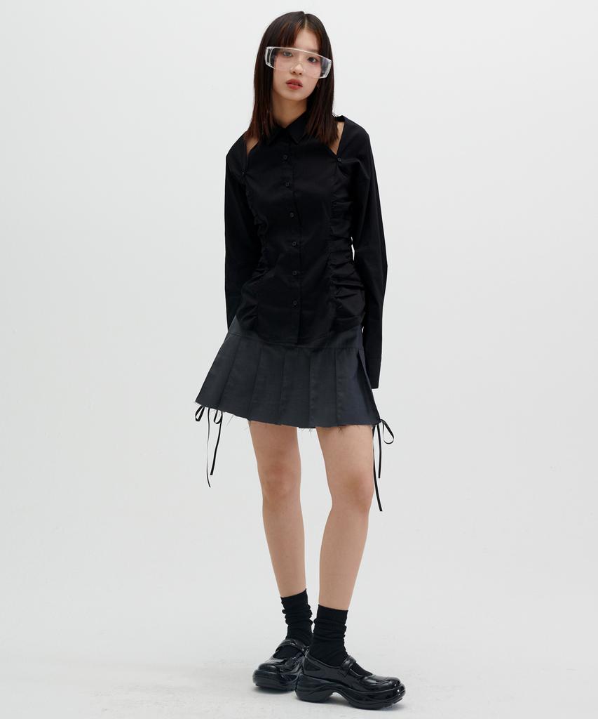 Leoninghai Two-Way Bolero Shirt [Black]