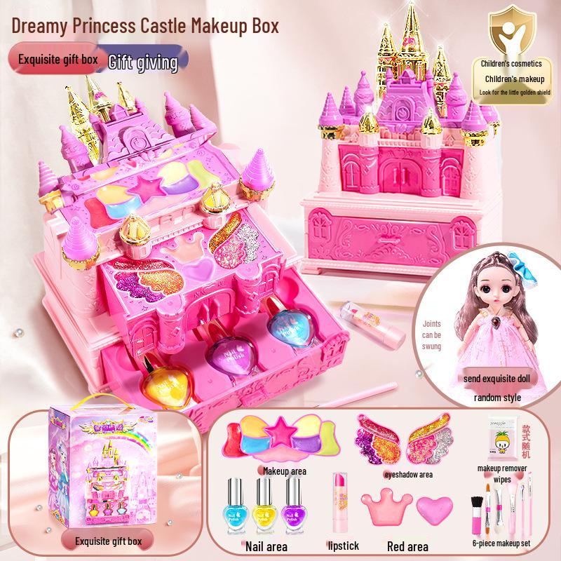 Children's Makeup Toy Set: Nail Polish, Lipstick, and Girl's Cosmetics Box - Perfect Birthday Gift