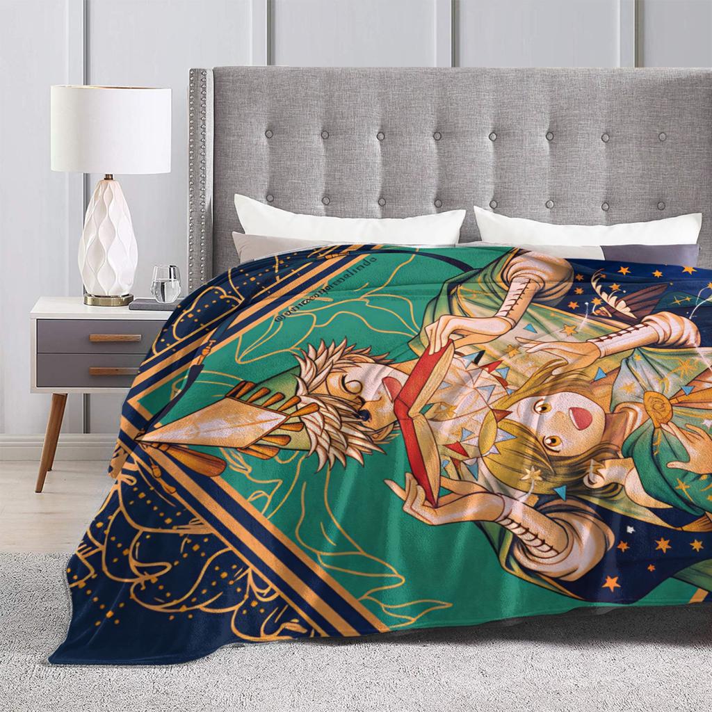 Soft Blanket Travel Office Witch Hat Atelier Throw Blanket Flannel Bedspread For Couch Chair Sofa Bed Pattern Sofa Bed Cover