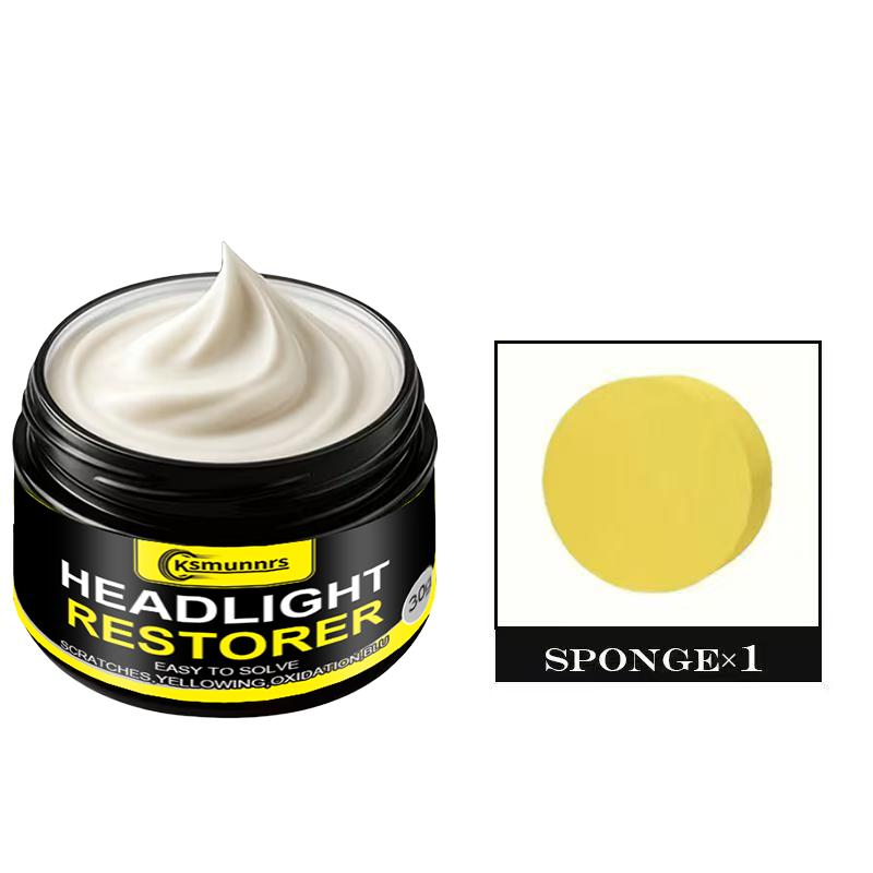 

Universal Headlight Restoration Cream Kit, Antioxidant/Polishing Agent, No-Polish Brightness Boost, Scratch Removal & Yellowing