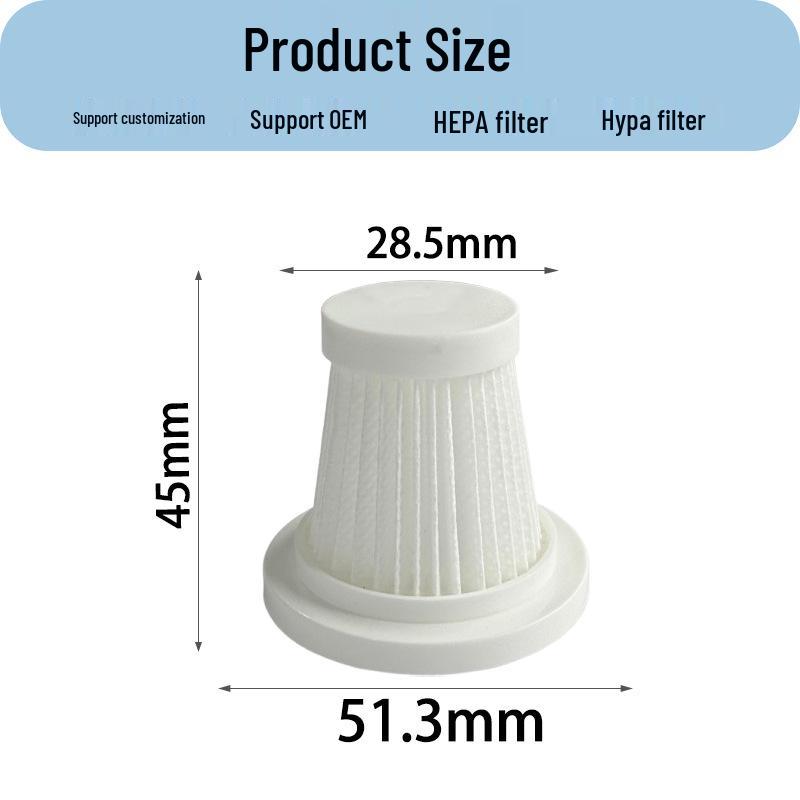 Wireless Handheld Car Vacuum Cleaner Accessory Set with HEPA Filter Screen and Universal Filter Element