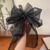 Korean Style Fashion Large Bow Ribbon Hair Claw Super Fairy Temperament Glitter Rhinestone Hair Clip Girl Sweet Hair Accessories