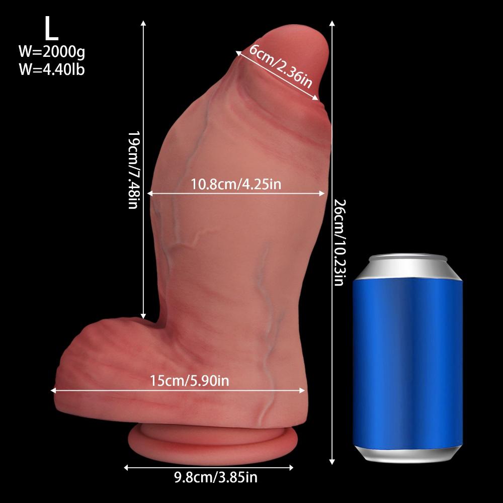 Extra Large Realistic Dildo - Soft Liquid Silicone Female Masturbation Toy Adult Sex Product