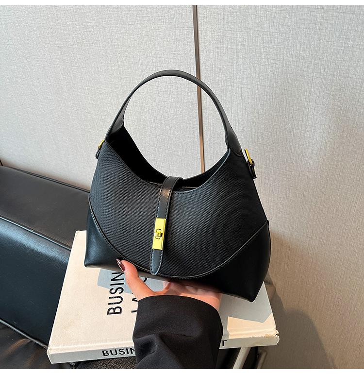 

Retro contrasting color niche design bag women s new fashion versatile commuter handbag high-end shoulder messenger bag