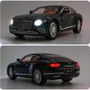 1/24 Bentley Continental GT Model Car, Alloy Diecast Collectible Pull Back Car Toy with Door Can Be Opened for Boys Girls Gift
