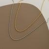 Stainless Steel Rice Bead Choker Necklace for Women - Titanium Steel Layering Accessories