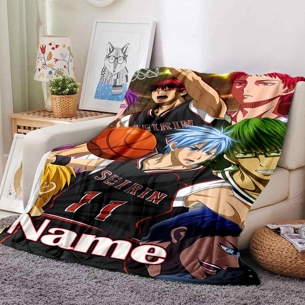 Customiz Name Personality Kuroko's Basketball Blanket Soft &Warm Sofa Office Bed Travel Lunch Break Blanket, Gift Suitable All Seasons
