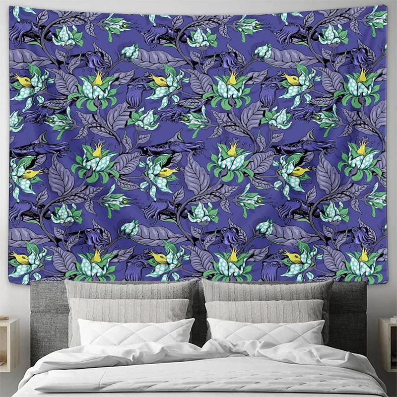 Boho Tapestry Wall Hanging Aesthetic Room Decor Nature Floral Vintage Wall Art Large Wall Hanging Bedspread Home Textile