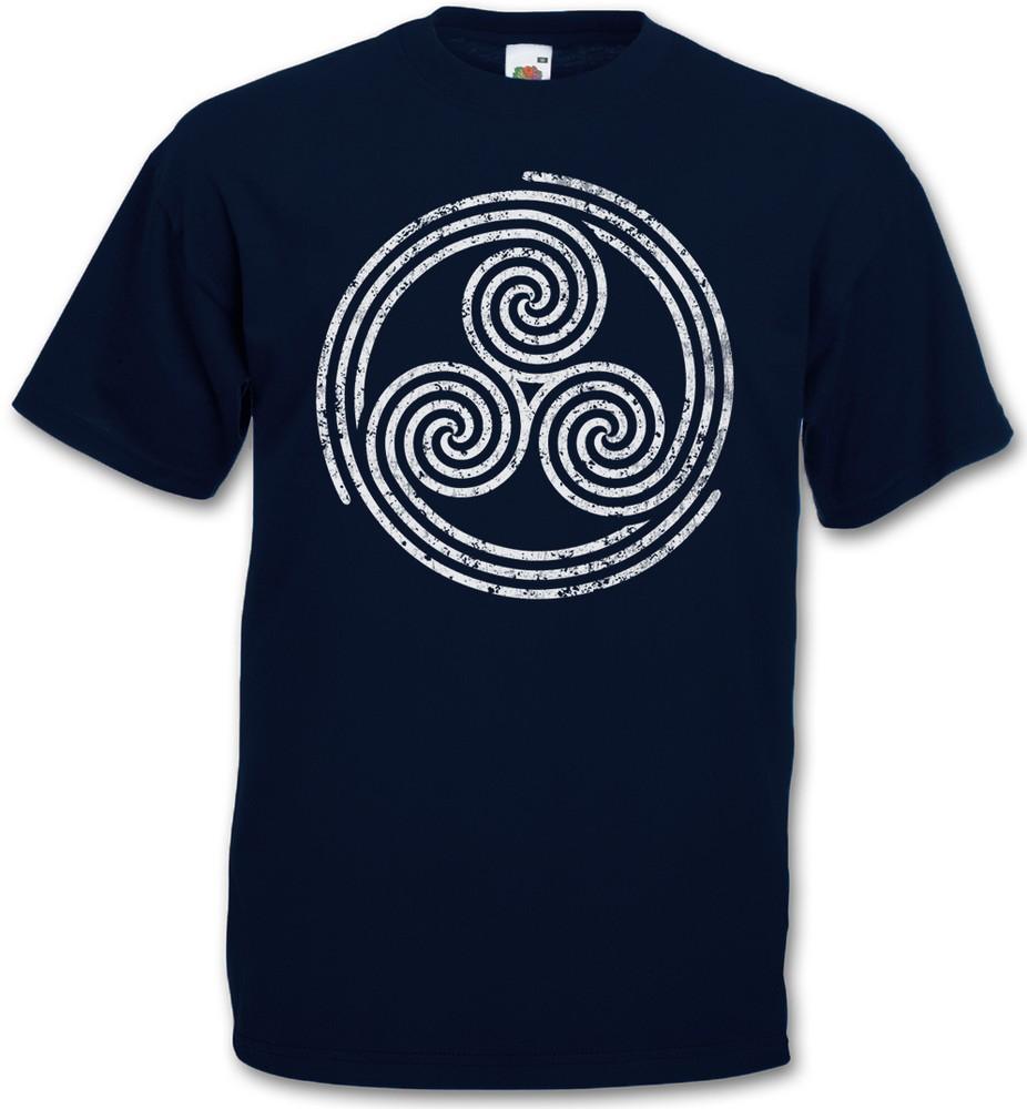 TRISKELION SYMBOL II T-SHIRT Nordic Celtic Germans Knot Larp Vikings Thor Shirt
