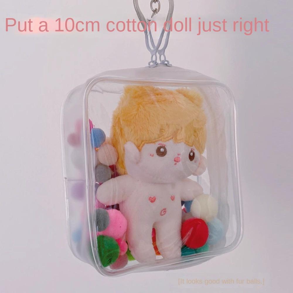 PVC Dustproof Bag Clear Transparent Doll Storage Box Portable Plush Dolls Bag  Outdoor