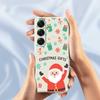 For Samsung Galaxy S25 Case Christmas Gifts Pattern Printing Straight Edge TPU Phone Back Cover
