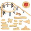Educational Toy for Child New Kinds Wood Track Accessories Beech Wooden Train Track Railway Toys Fit Biro Wooden All Brand Track