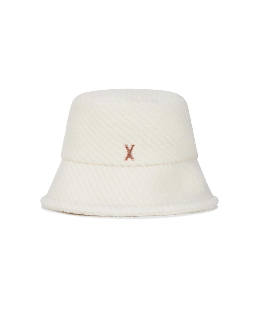 Bajal Va Studded Fleece Bonnet Hat White