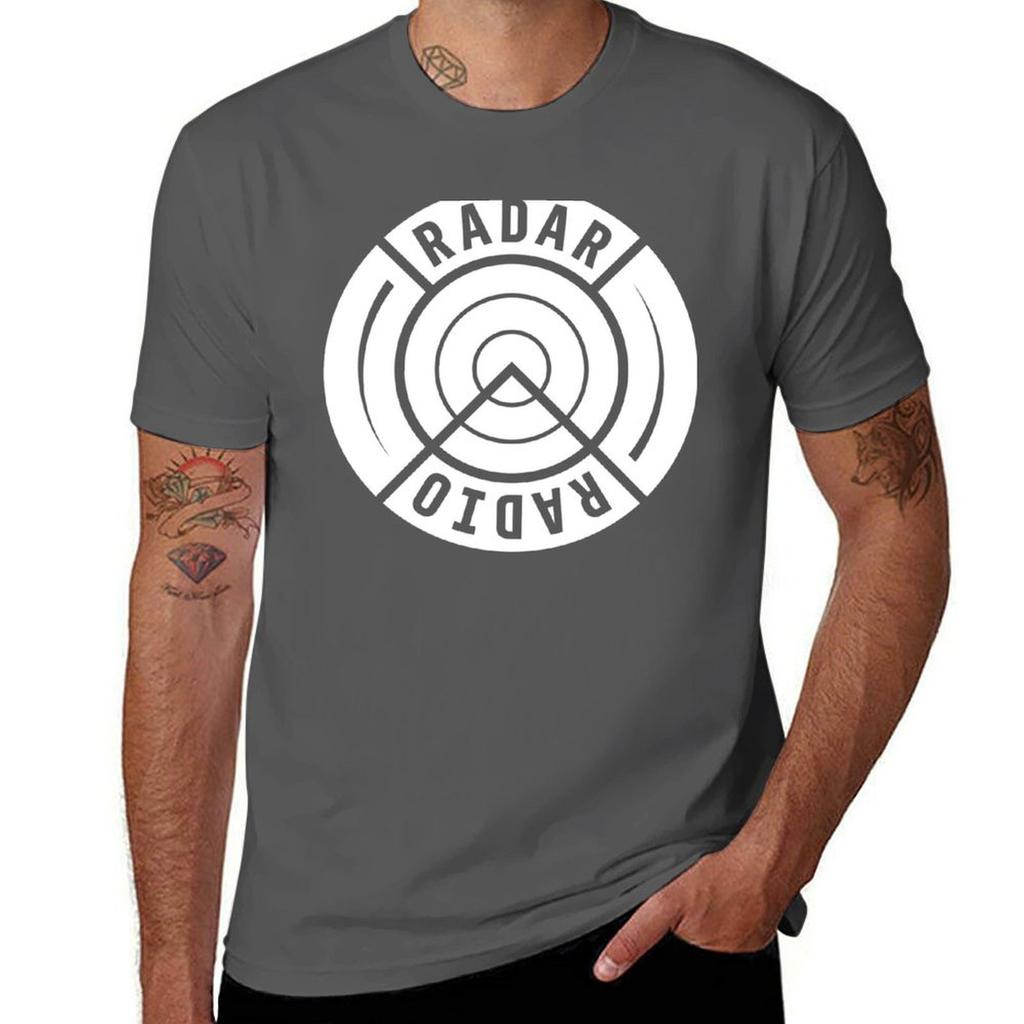 Radar Radio Back Print White Grime Tshirt Big Size Crew Neck Tshirt