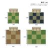 Ikehiko Corporation Igusa Rug Carpet Tatami Note Square FX Diamond Green 190 x 190 cm Geometric Pattern Humidity Adjustment Antibacterial and