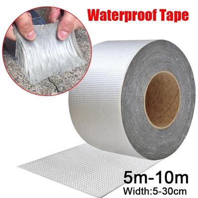New Strong Waterproof Tape High Temperature Resistance Aluminum Foil Thicken Butyl Tape Wall Pool Roof Crack Duct Repair Sealed Self Tape