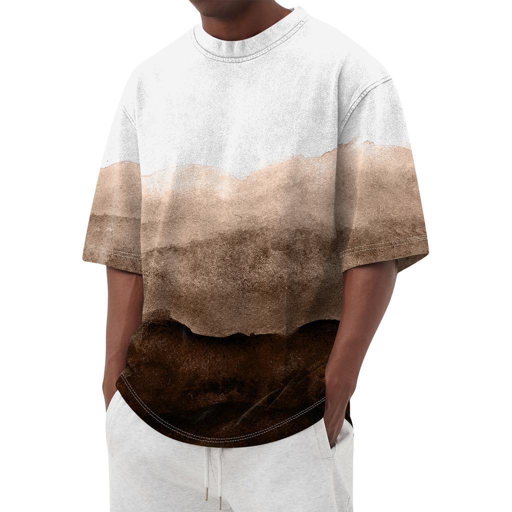 Men's  T-shirt T-shirts Graphic Text Pool3D Printing Street Casual Short Sleeve Printed Clothing Basic