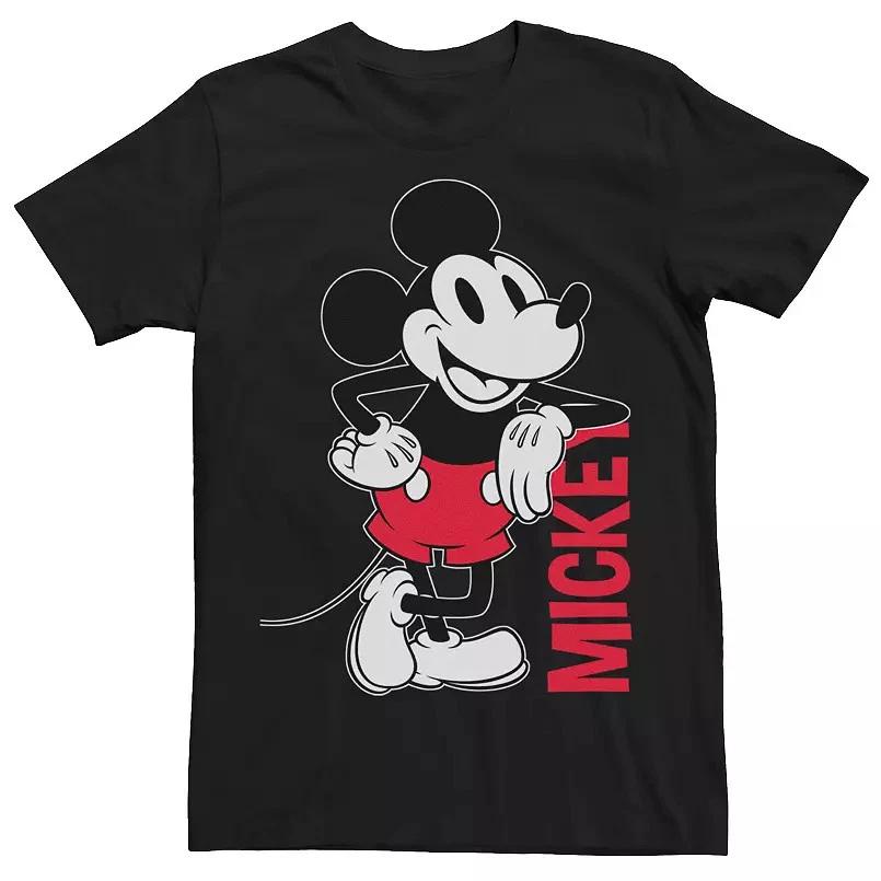 S Mickey Mouse Outline Black TShirt S