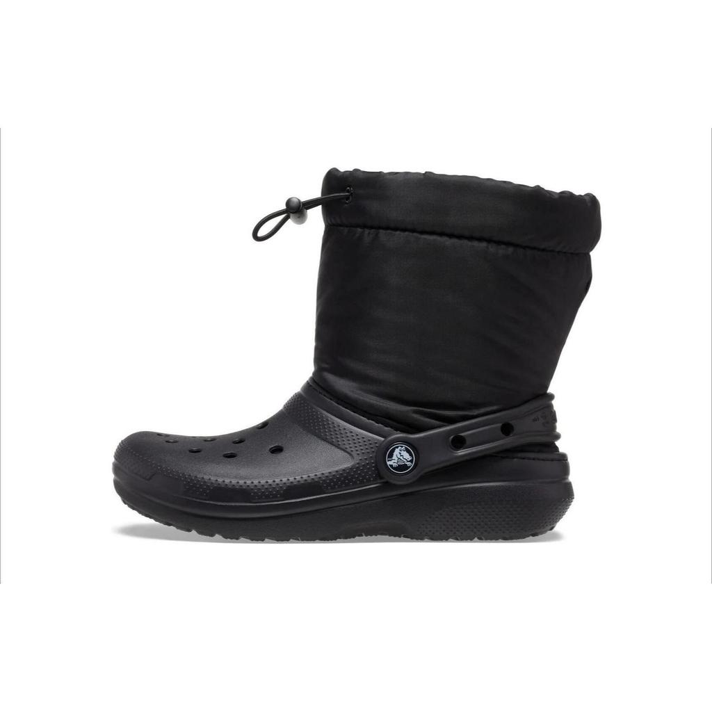 Crocs Classic Lined Comfortable Versatile Shock Absorbing Durable Low-Cut Boots Kids Boots Black 207940-001