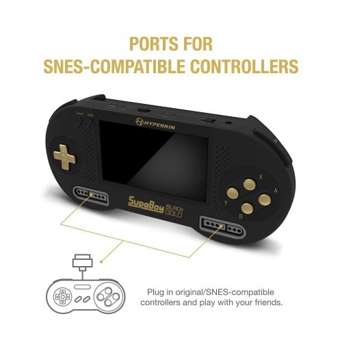 HYPERKIN SUPABOY Black Gold [USB type-C edition] / Super Boy Black Gold Super Famicom SFC/SNES (NTSC/PAL) cartridge compatible portable compatible mac