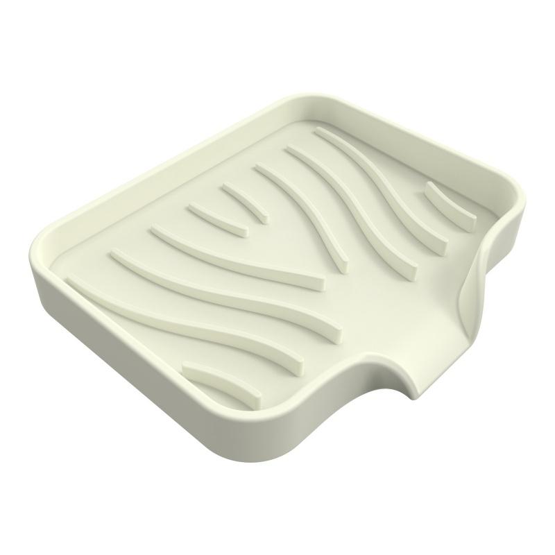 1pcs Silicone Drain Soap Box Kitchen Bathroom Anti-slip Sink Tray Creative Washing Table Soap Tray Free Punch Drain Rack