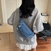 Denim Chest Bag Women's Lightweight Commuter Shoulder Bag