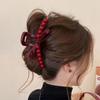 Herbst-Winter Neuankömmling Haaraccessoires Große Anker Rot Haarklammer High-End Weihnachtsrot Krallenclip Schmetterling Krallenclip