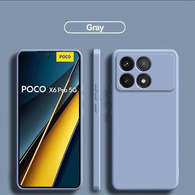 For Xiaomi Mi Poco X6 Pro X6 5G Case Liquid Silicone Phone Cases For Xiaomi Poco X6 Pro X6 Pro PocoX6 Pro 5G Protect Soft Cover