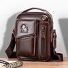 STEEL LION Men's Cowhide Leather Crossbody Sports Bag - Durable, Fashionable, Mini Handbag
