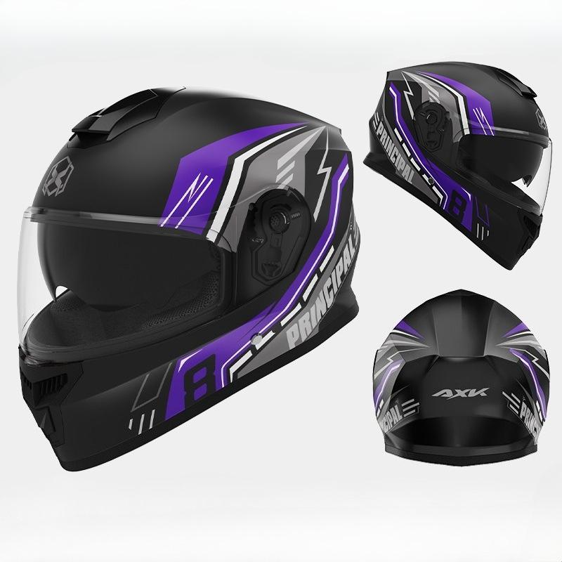 Motorcycle Helmet Men's Warm Winter Locomotive Double Lens Electric Vehicle Women's Cycling Four Seasons Full Helmet