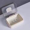 Bathroom Soap Dish with Transparent Lid Portable Travel Soap Box Household Clamshell Soap Box Soap Drain Container Holder