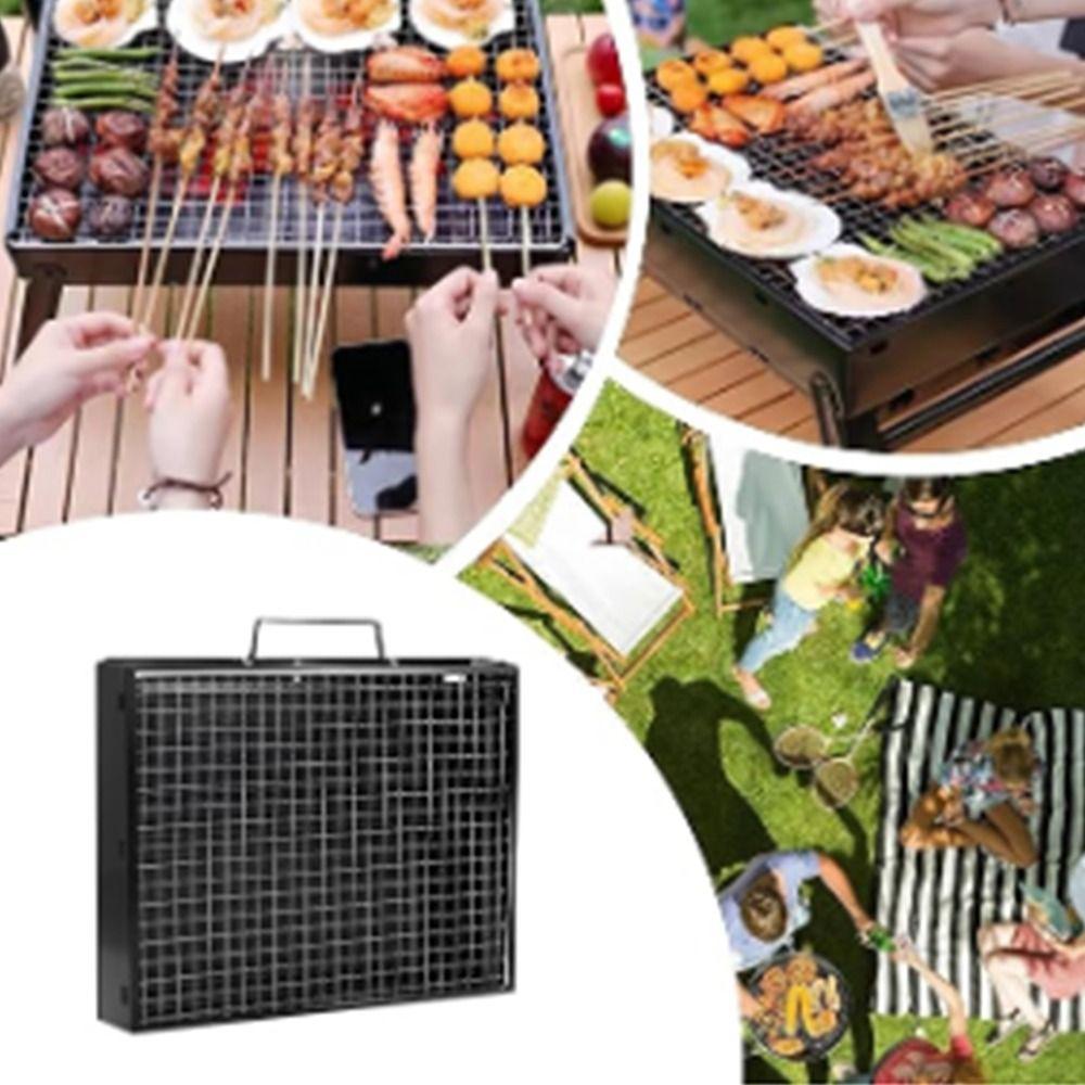 Space-saving BBQ Stove Small Grill Rack Barbecue Tool Camping Folding Carbon Grill Outdoor Cooking